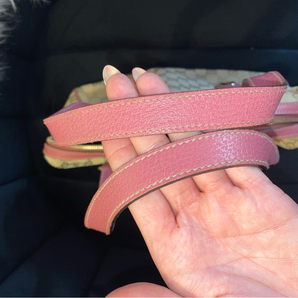 Gucci GG Mini Boston Bag Canvas x Leather Beige Pink Gold Hardware Made In Italy - Picture 12 of 12